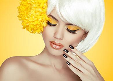 Žlutý make-up