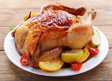 Wie man Hühnchen im Ofen kocht  Rezept für die Zubereitung von ganzen Hühnchen, wie man ein leckeres Hühnchen kocht