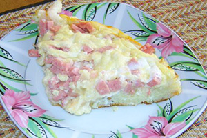 Omeleta s klobásou