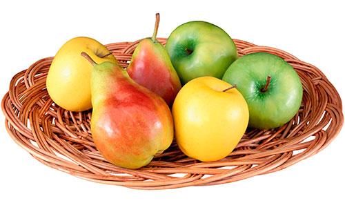 Πλεκτά μήλα και αχλάδια