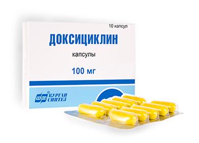 Mga capsule ng Doxycycline 100 mg