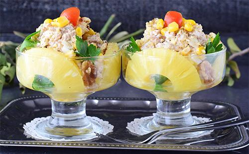 Hähnchen-Ananas-Salat