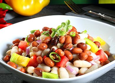Rote Bohnen-Salat-Teller