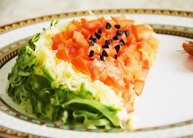 Ünnepi saláta görögdinnye szelet