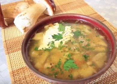 Voňavá hříbková polévka: recept s fotografiemi krok za krokem.