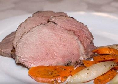 Βόειο κρέας στο φούρνο, ζουμερό και μαλακό: μαγειρεμένο σύμφωνα με τη συνταγή με φωτογραφία.