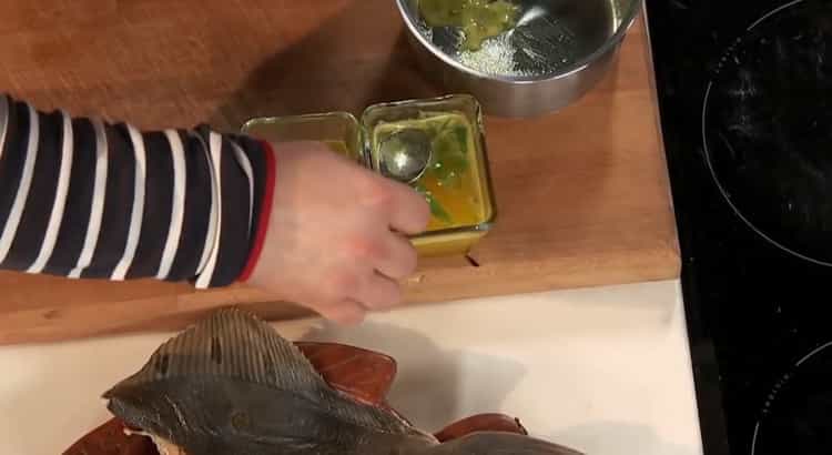 A serpenyőben sült lepényhal készítéséhez készítsen zselét