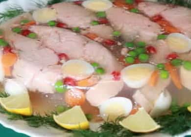 Рибно филе с желатин - рецепта със сьомга