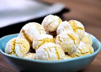 Mga mabangong cookies ng lemon: lutuin ayon sa isang hakbang-hakbang na recipe gamit ang isang larawan.