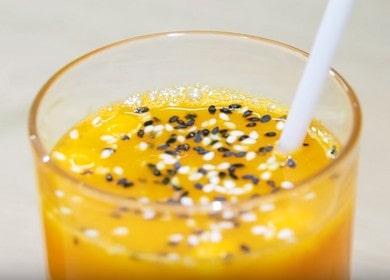 Το μαγείρεμα ενός νόστιμου και υγιεινού πορτοκαλιού ποτό πορτοκαλιού: συνταγή με φωτογραφία.