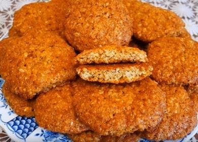 Vaření chutné ovesné sušenky na kefíru: recept s fotografiemi krok za krokem.