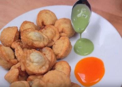 Malalim na pinirito na dumplings - isang mahusay na meryenda