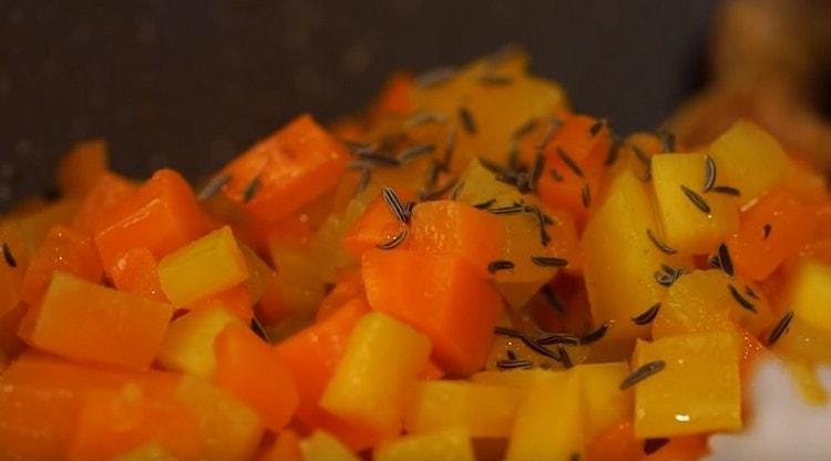 Fügen Sie Karotte der Karotte hinzu.