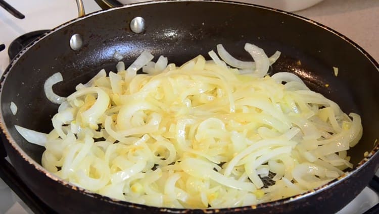 Friggere la cipolla nel burro.