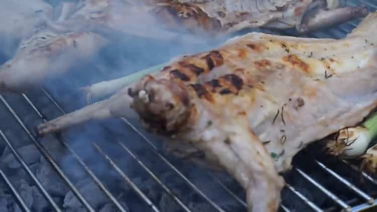 Kebab di coniglio - una dieta e un piatto molto gustoso