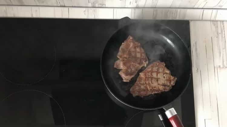Hovězí steak s krok za krokem recept s fotografií