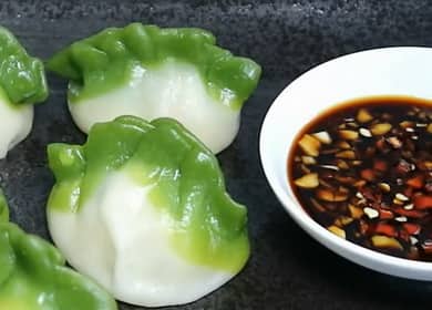 Schrittweises Rezept der chinesischen Mehlklöße mit Foto