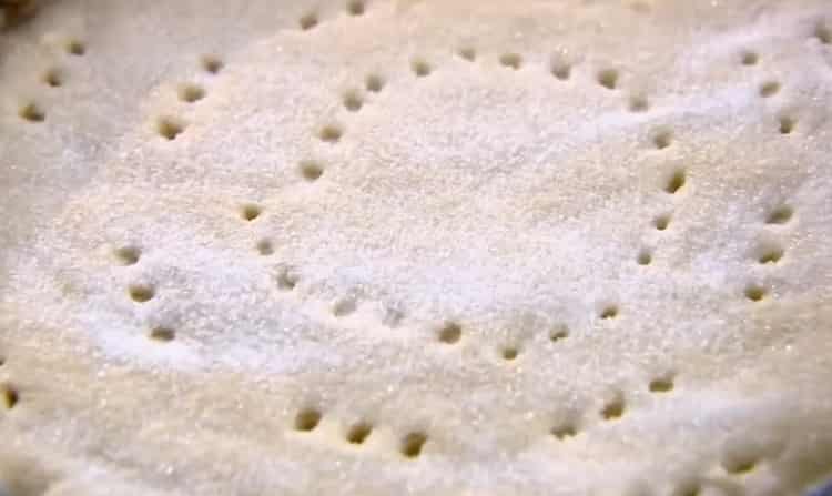 Ripottele tuotteelle sokeria leivonnaisten leivonnaisten piirakan valmistamiseksi