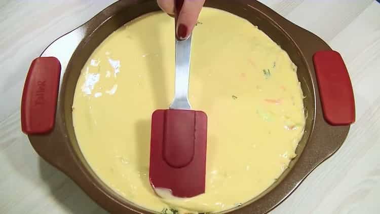Torta di cavolo in gelatina secondo una ricetta graduale con foto