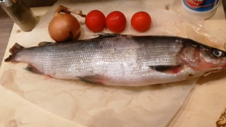 Pro vaření muškátových ryb připravte ingredience.