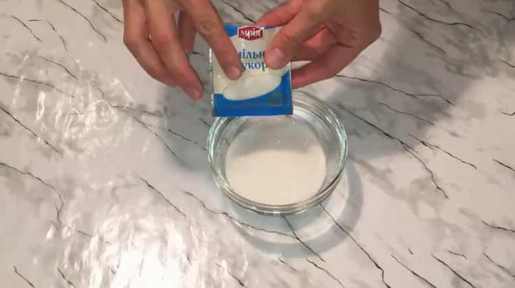 Sekoita sokeri vaniljan kanssa, jotta voit tehdä evästeitä ilman jauhoja