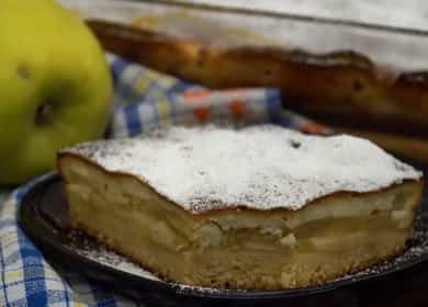 Třívrstvý koláč s tvarohem a jablky - velmi chutný a jemný