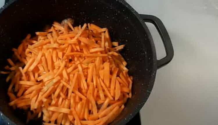 Sertésbordafőzéshez egy egyszerű fényképpel készített recept szerint főzzünk zöldségeket