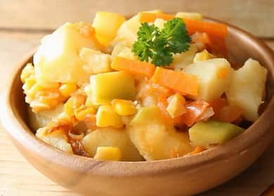 Λαχανικά στιφάδο με κολοκυθάκια και καλαμπόκι - απλό, νόστιμο και ικανοποιητικό