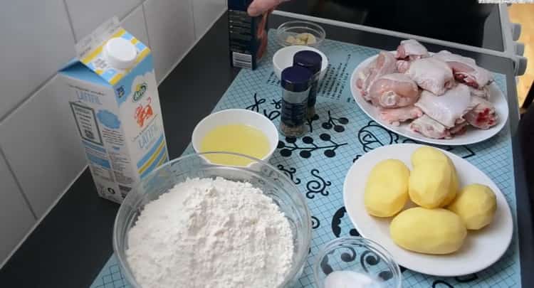 Per preparare il Daghestan khinkal, prepara gli ingredienti