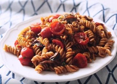 Leckere Pasta mit Champignons, Tomaten und Miso 🍝