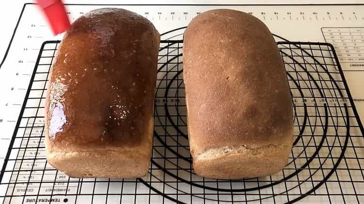 пшеничен ръжен хляб готов