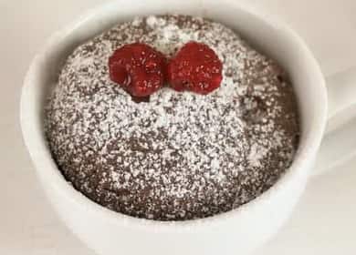 Cupcake Brownie in einer Tasse in 5 Minuten in einem Mikrowasser