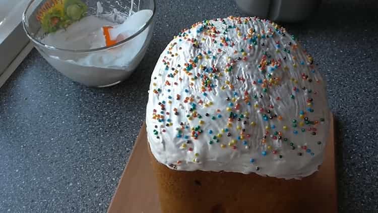 een cupcake gekookt in een broodmachine is klaar