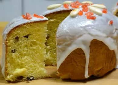 Pääsiäinen kakku choux-leivonnaisella sokerivalmistuksella