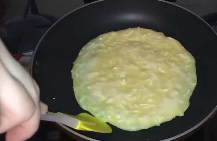 per preparare Hanuriki pigro, friggere il pancake