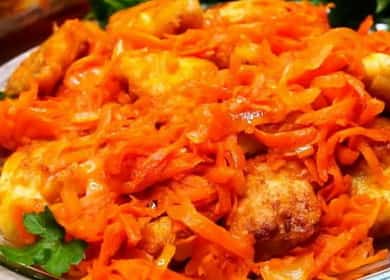 Incredibly delicious pollack with carrot and onion marinade
