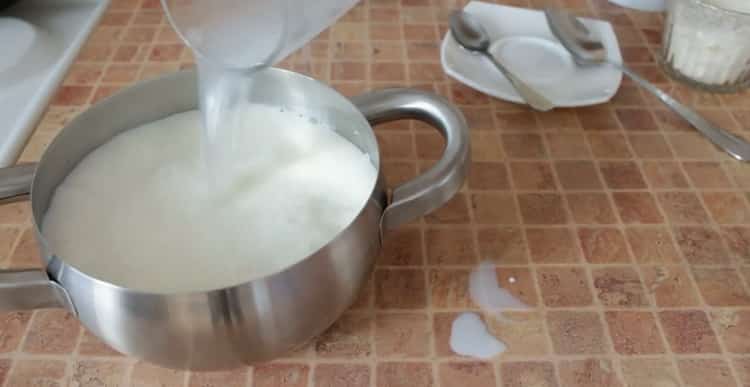 Főzés tészta tej leves