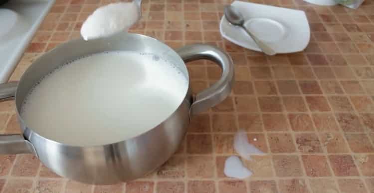 A tészta tejleves készítéséhez készítse elő az összetevőket