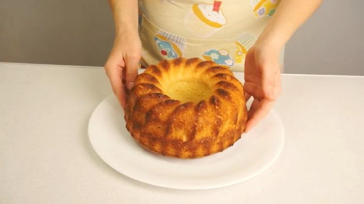 Tvarohový dort v peci podle postupného receptu s fotografií