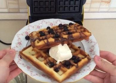 Cucinare deliziosi waffle viennesi: una ricetta per un waffle elettrico con foto e video.