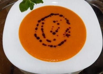 preparare una deliziosa crema di zuppa di lenticchie secondo una ricetta passo dopo passo con una foto.
