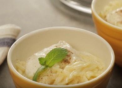 Noodles ng gatas na may whipped cream at kanela 🥛