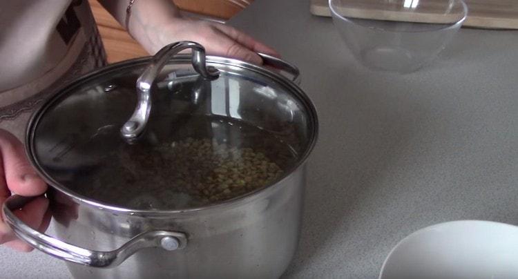 Riempi le lenticchie con acqua e mettile a cuocere.