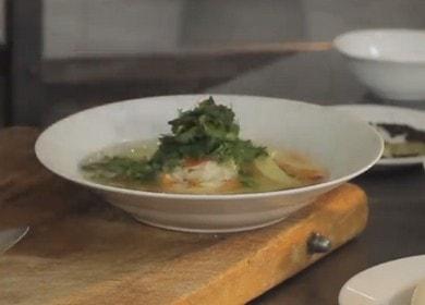 Připravujeme lahodnou chobotnicovou polévku podle postupného receptu s fotografií.