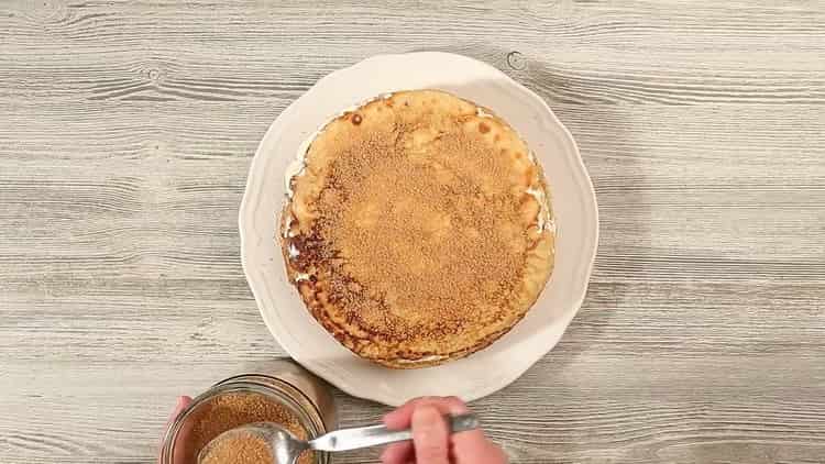 Pancake cake na may mascarpone ayon sa isang hakbang-hakbang na recipe na may larawan