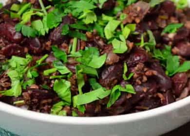 Georgian red bean lobio ayon sa isang hakbang-hakbang na recipe na may larawan