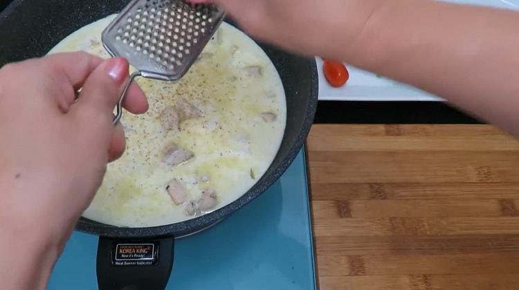 Rošt muškátový oříšek, aby se pasta