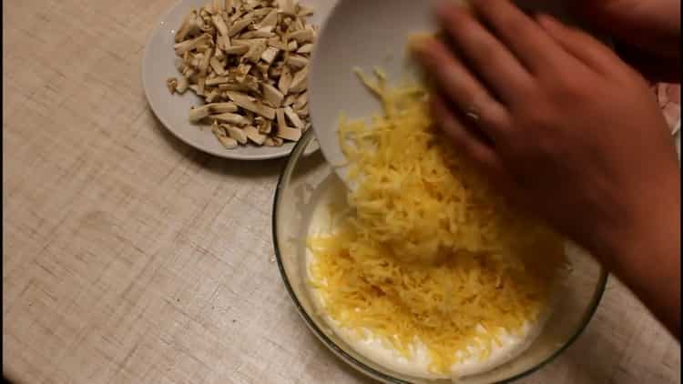 Sekoita ainesosat kaatamista varten pastaksi