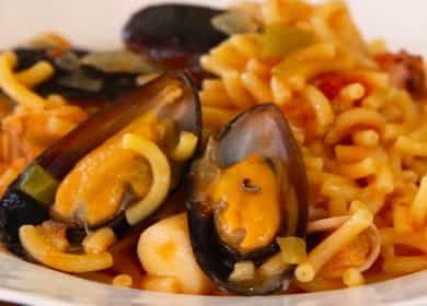 Seafood cocktail pasta - mga lihim ng lutuing Espanyol 🍝