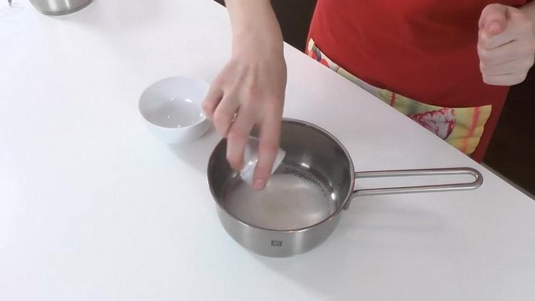 Kochen eines einfachen Rezept-Puddings
